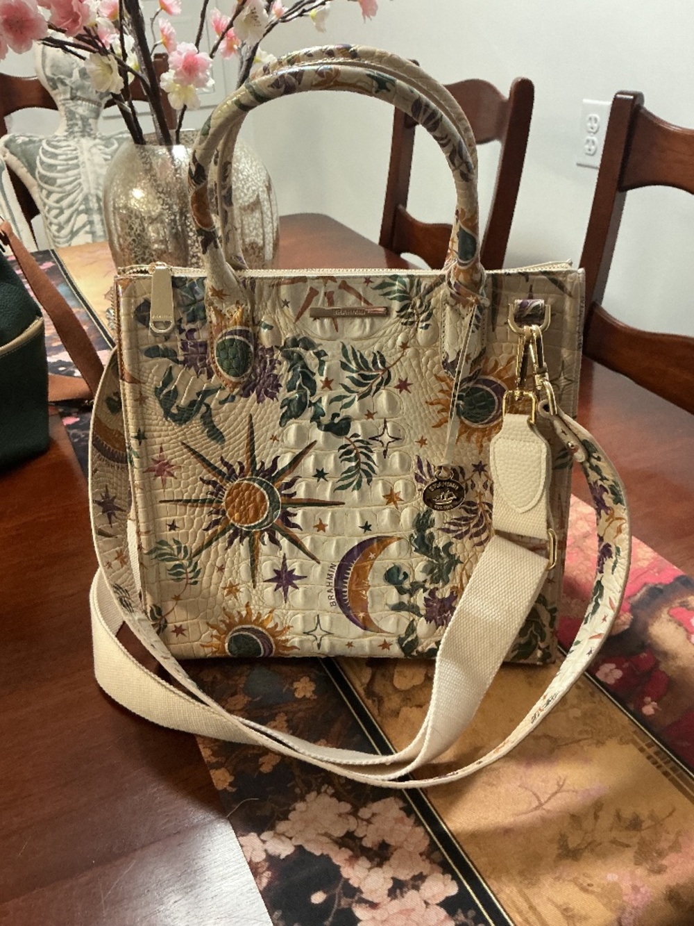 NWOT Brahmin Caroline Satchel Vitality Celestial Melbourne Leather